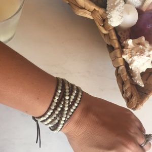 Chan lulu natural mother of pearl wrap bracelet